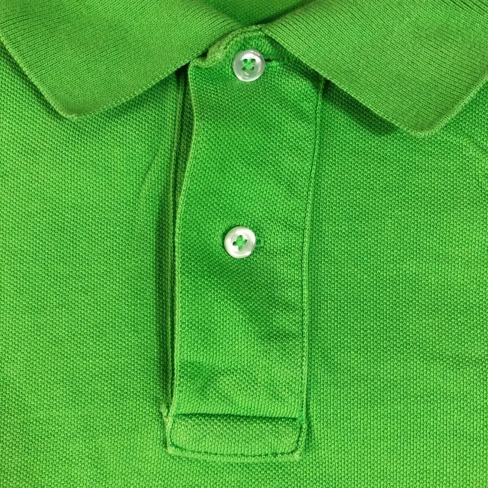Polo Ralph Lauren Shirt Mens Extra Large XL Green Preppy Jockey Golf Pony Slit